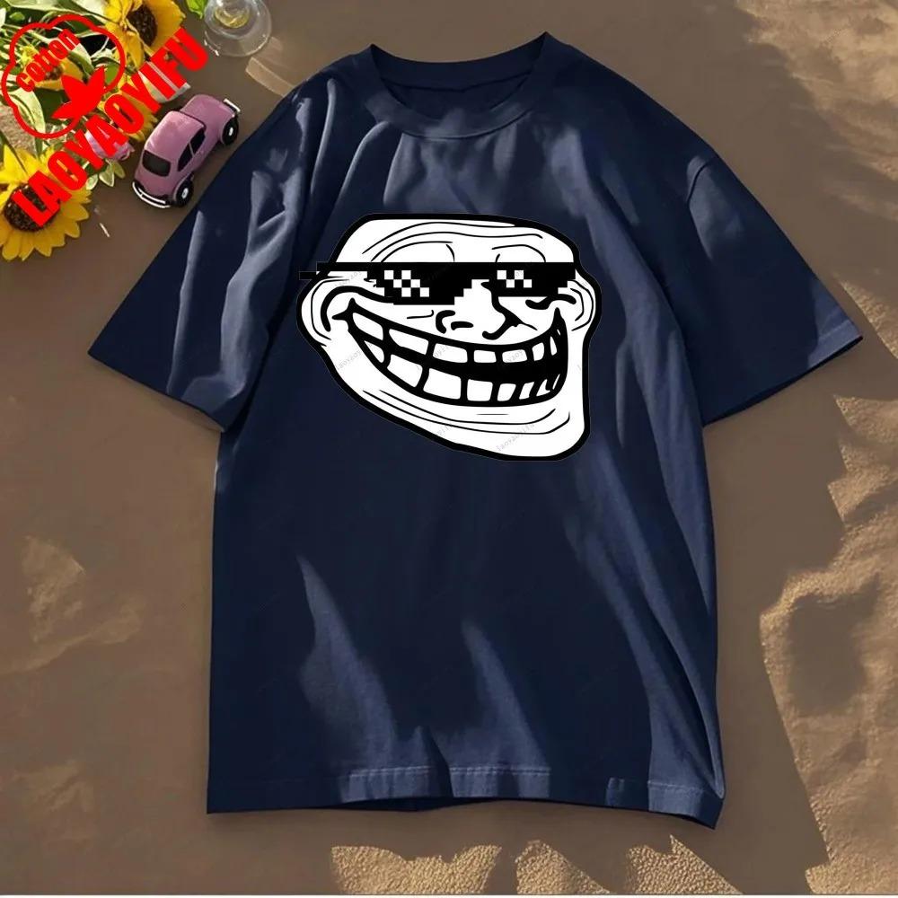 Rage Comic Trollfac Printed T Shirts Funny T Shirt  AnimeCotton Tees Fit Sweatshirt for Daily Wear High Quality Cotton Tops