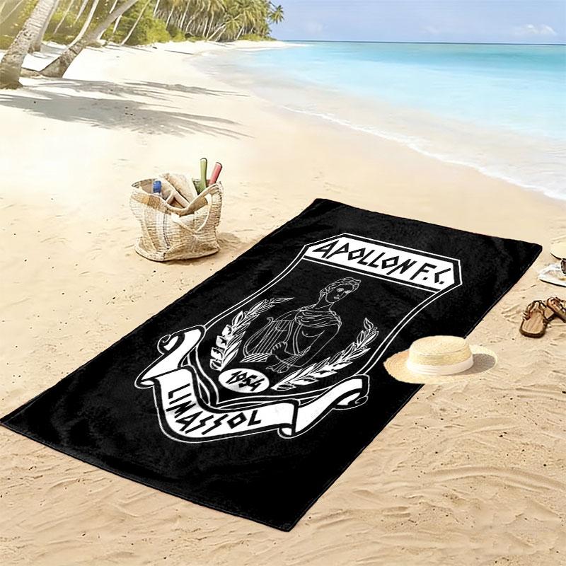 Apollon Limassol FC Print Beach Towel, Large Soft Quick Dry Towel for Beach Camping Swimming