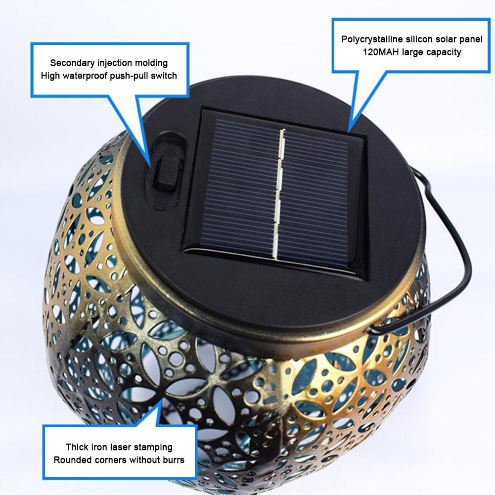 Solar Powered Hanging Hot Air Balloon Lamp IP55 Waterproof Retro Hot Air Balloon Light 600mAh for Indoor Outdoor Garden Yard