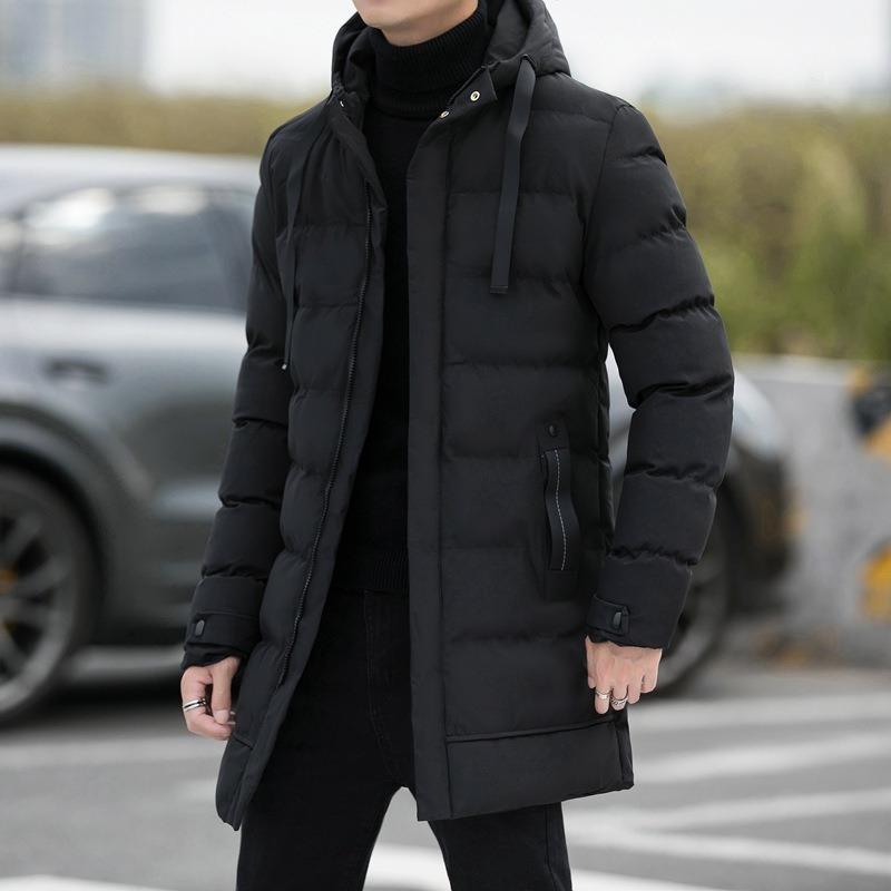 Winter New Cotton-padded Jacket Long Men's Hooded Cotton-padded Jacket Coat