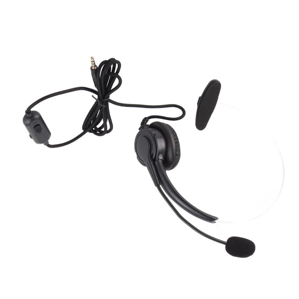 Trådbundna Trucker Headsets 3,5 mm Mono Headset med Brusreducerande Mikrofon Volymkontroll för