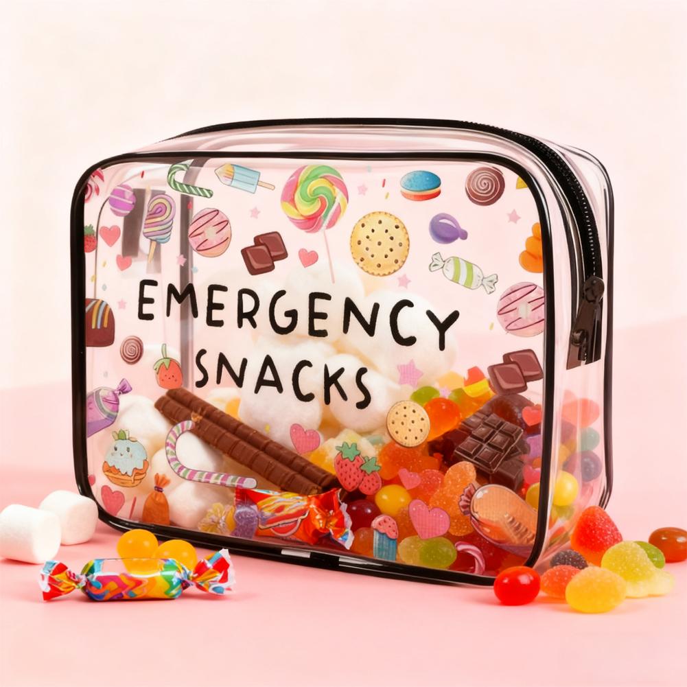 Trendy Large Capacity Makeup Bag Portable Medicine Theme Cosmetic Bag Multi-functional Visible Storage Bag for Women X1W7
