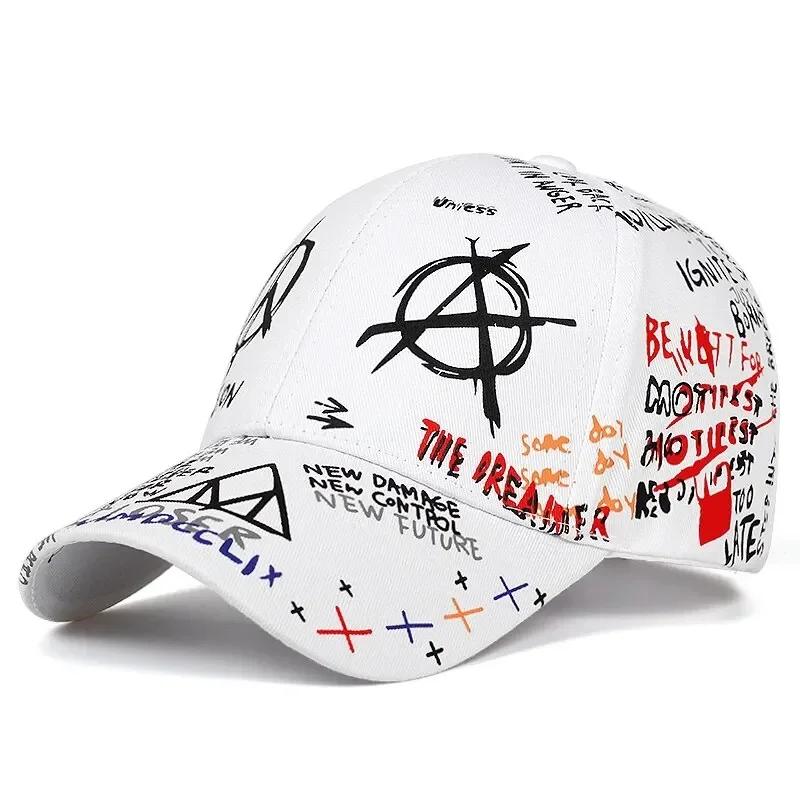 Unisex Colorful Eye Graffiti Print Baseball Caps Outdoor Adjustable Spring and Autumn Casual Sunscreen Hat