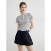 Women's French Style Color-Block Short-Sleeve T-Shirt