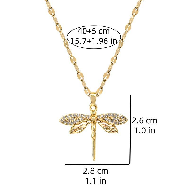 Glitrende 18K Gullbelagt Personlighets Øyenstikker Anheng Halskjede For Kvinner Mote Jenter Kragebenkjede Fest Smykker Gaver