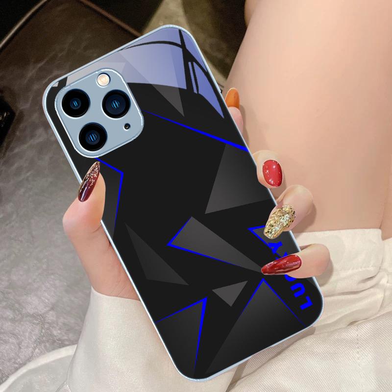Line Diamond Grid Pro IPhone 16 Pro Max 15 Pro 14 13 12 Mini 11 XS Max XR 7 8 Plus SE 2022 Tvrzené Sklo Kryt na Telefon