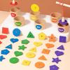 Dziecięce Klocki Kształt Kolor Sortowanie Kubek Puzzle Ilość Poznawcze Magnetyczne Łowienie Drewniane Zabawki