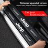 Car Threshold Strip Anti Stepping Carbon Fiber Protective Sticker For Jeep Renegade Compass Grand Cherokee Wrangler Patriot
