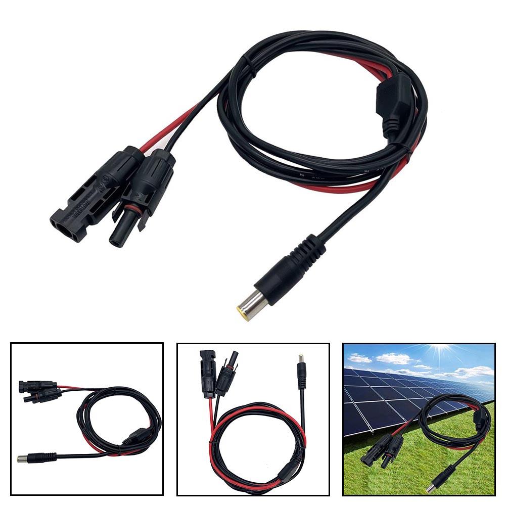 180CM Length DC 8MM Adapter Cable Polarity Marked 12AWG Wire 200Watt Support 36Volt 13Amps Female Positive Red For Camping