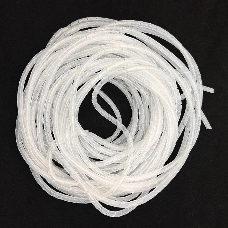Winding Pipe Spiral Wrapping Wire Wrap Organzier Cable Sleeve PE Sheath Tube Protection Computer Line Bundle Mangement 4-30mm 4mm-25M