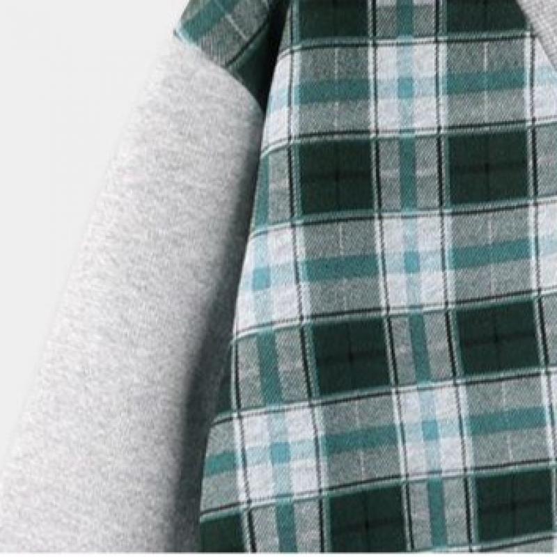  Olivan  Olivan Mix Check Cardigan  Green 
