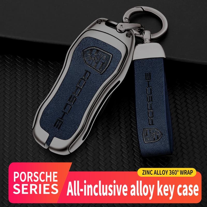 Slitina Kůže Kryt Obal na Klíčenku Dálkového Ovládání Auta Příslušenství Pro Porsche Panamera Carman Macann Bobst Cayenne 911 981 991 970 996