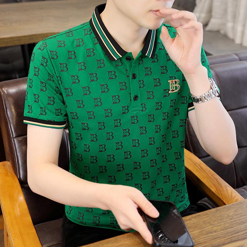 Herre Sommer 2024 Casual Krage Polo T-skjorte - Løs Passform, Kortermet