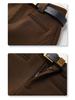 Women's 2024 High-Waist Khaki Wide-Leg Pants & A-line Shorts Set for Autumn/Winter