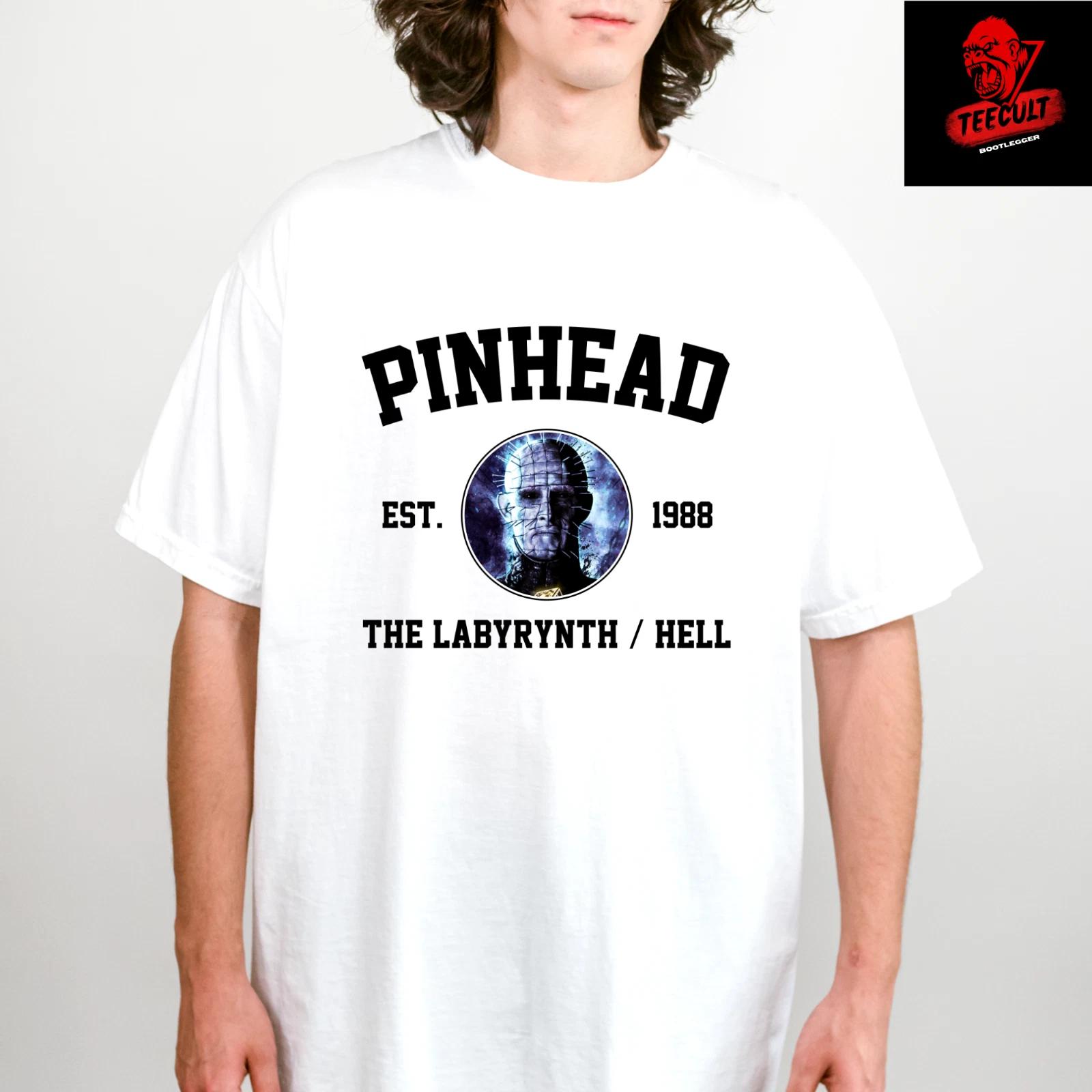 Men s and Women s T-shirts Pinhead Hellraiser Horror Movie Baseball Tee | Unisex Cotton XXXL