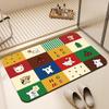 Non-Slip Water-Absorbing Cute Puppy Floor Mat for Bathroom Entrance