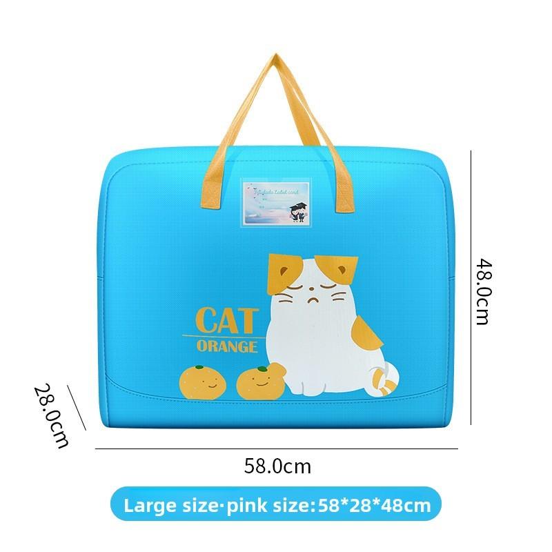 Kids Cartoon Cute Storage Bag For Bed Comforters With Oxford Fabric For Bedroom Organization