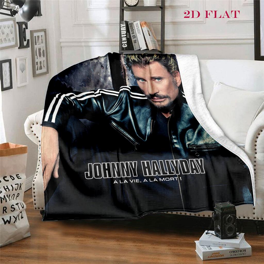 Johnny Hallyday: Life Death blanket blanket Soft and comfortable bedroom Nap Blanket Digital printing