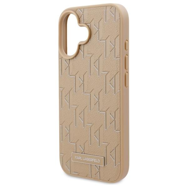 Karl Lagerfeld Klhmp16Spkhporpe Iphone16 6.1 Beżowy/Beige Hardcase Hot Stamp Magsafe