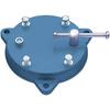Plateau Rotatif Pour Étau Compact/Front, Pour Larg. : De Mors : 120 Mm, Pas Des Trous 98 X 76 Mm, Dimension Des Trous M8, Poids :