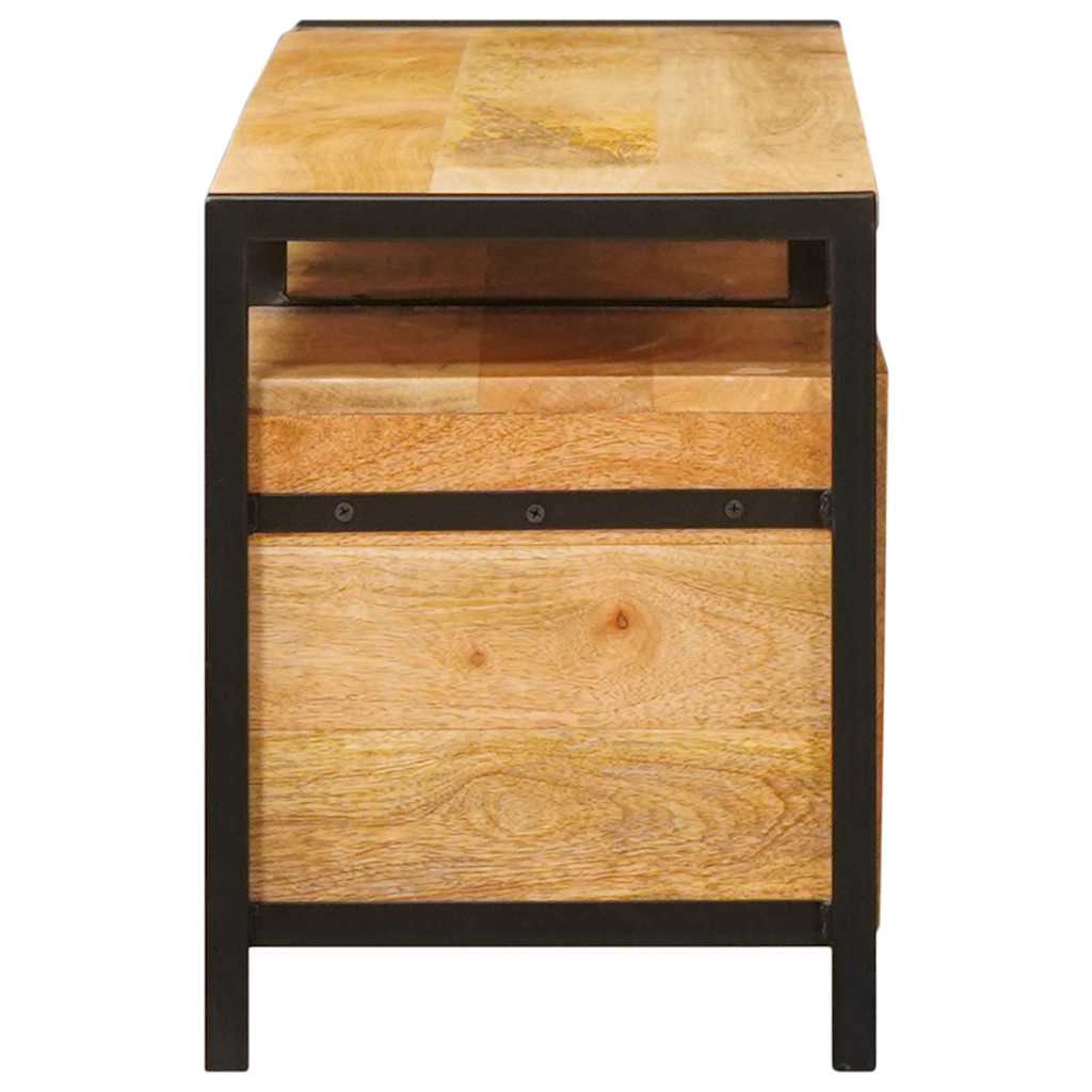Storage Cabinet In Brown 110 X 30 X 40 Cm Solid Mango Wood