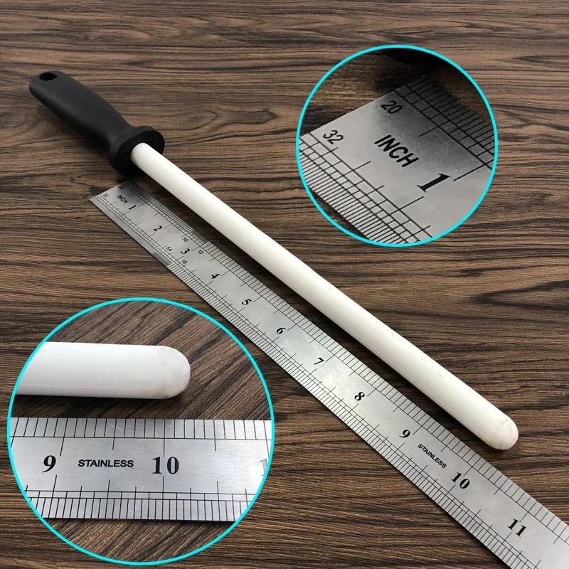 Musats 10 Inch Ceramic Sharpening Rod Knife Sharpener with ABS Handle Honing Knife Sharpener for Knives Sharpening Steel