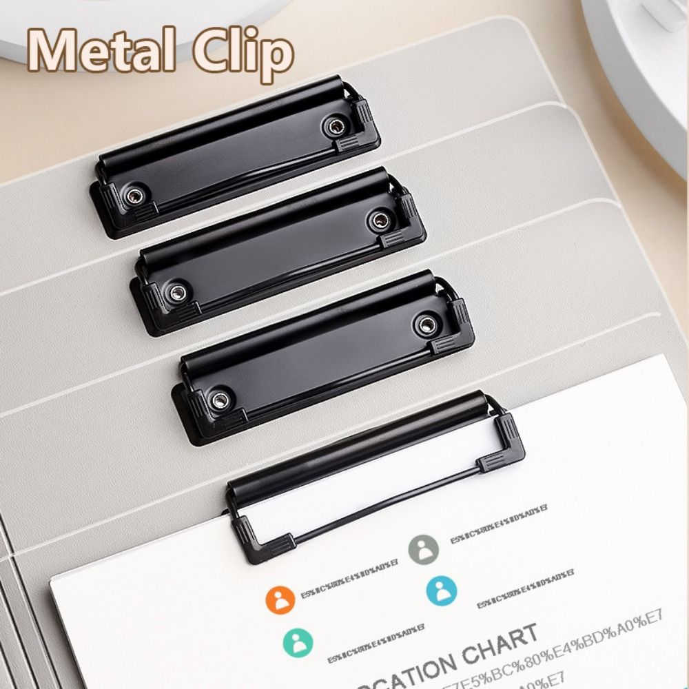 Dual Use A4 File Folder with Double Clips Memo Clip Board  Students Gift