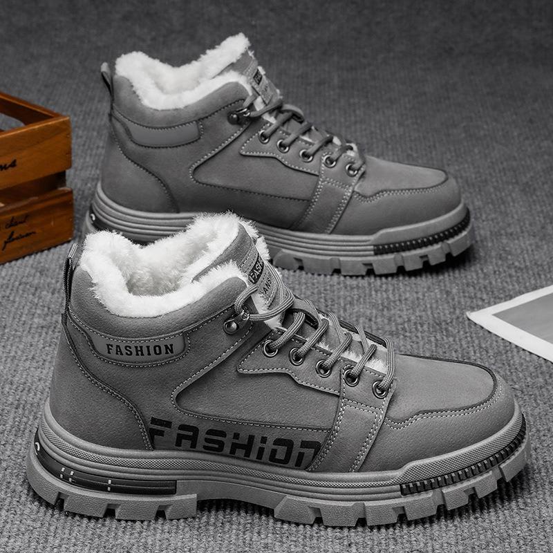 Winter Men Ankle Boots 2026 Fashion Warm Plush Snow Boots Lightweight Cotton Boot Mens Designer Work Cold-proof Outdoor Sneakers