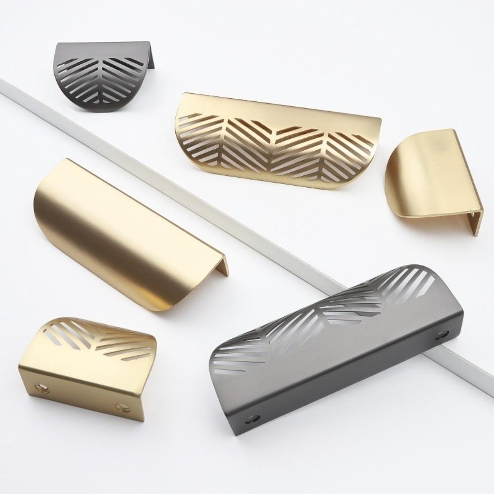 Hollow Leaf Pattern Cabinet Pull Handle Zinc Alloy Cupboard Door Handle Kitchen Cabinets