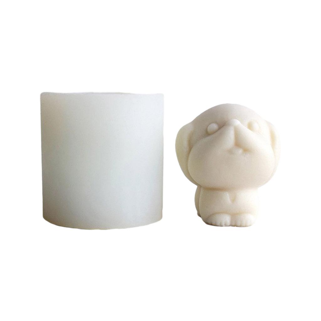 Realistic Dog Shape Candle Molds Reusable 3D Dog Aromatherapys Mold Animal Plaster Resin Molds DIY Scented Candle Mold