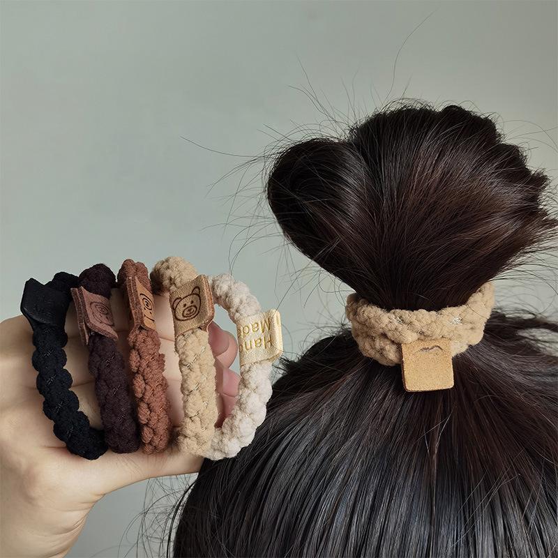 Chic Plush Bun Hairband with Elastic Intestine Design