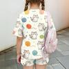 Kids Casual Short Sleeve Shirt and Shorts Set Animal Print Comfortable Lightweight Summer Outfit for Boys and Girls