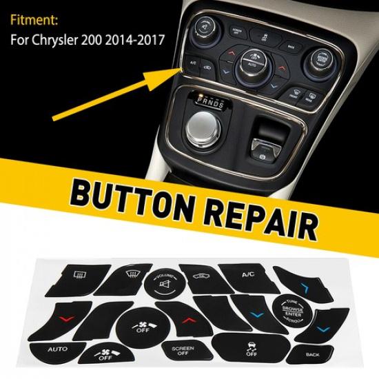 A/C Climate Control Button Repair Decals For Stickers Chrysler 200 2014 2015-17