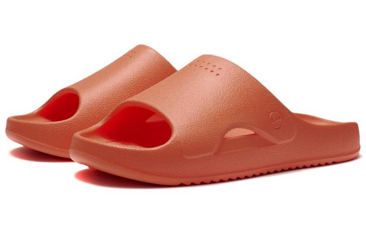 Li Ning Rubber Sole EVA Quiet Slide Slippers Men's Orange AGAS029-2