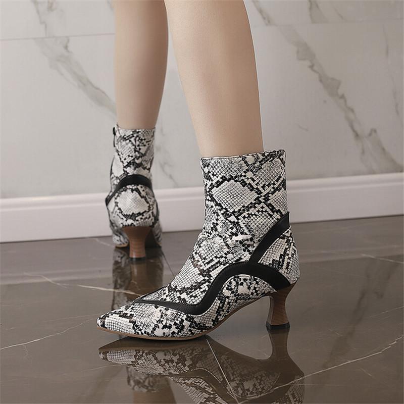 Mode Neue Herbst Winter Damenstiefel Mode Gemischte Farbe Spitzschuh Kurze Stiefel für Damen Damenschuhe Hoher Absatz Große Größe Stiefeletten