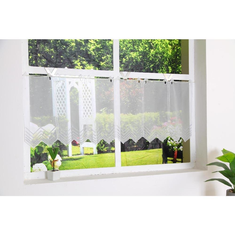Yarn Computer Embroidery, Small Coffee Curtain, Small Kitchen Curtain Ht-054
