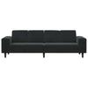 Living Room Sofa Black 250 x 77 x 76 cm