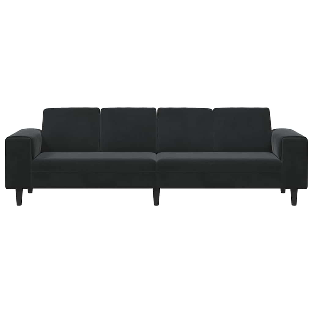 Living Room Sofa Black 250 x 77 x 76 cm