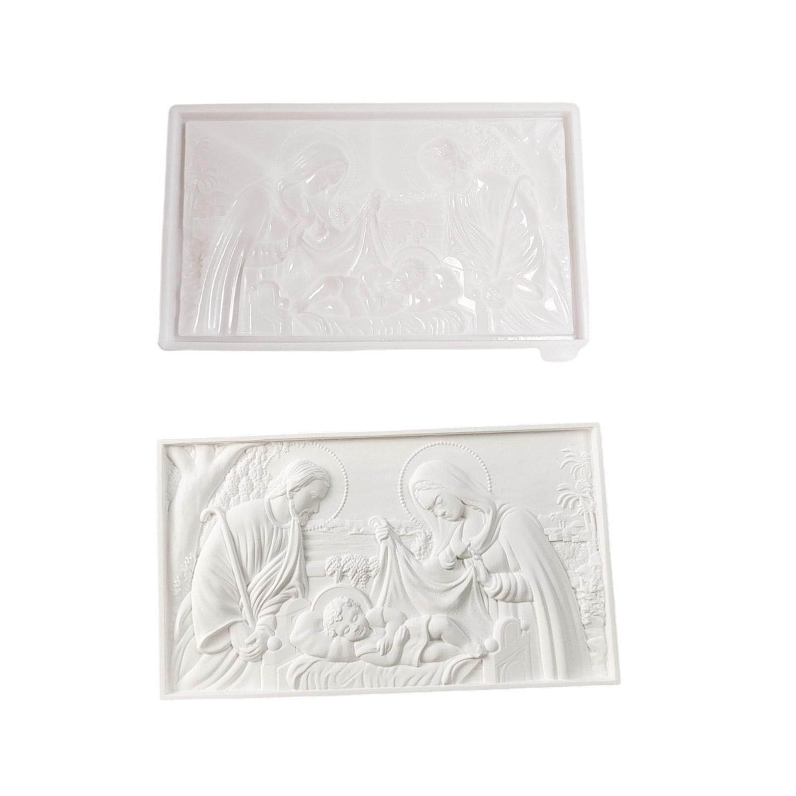 

Многофункциональная форма из смолы с семейным узором, формы для настенного подвеса, инструмент для рукоделия, силиконовая текстура, подходит для домашнего декора белый