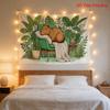 Boho Tropical Jungle Tapestry Wall Hanging Boho Woodland Decor Squirrel Animal Botanical Art Print Greenery Bohemian Style Livin