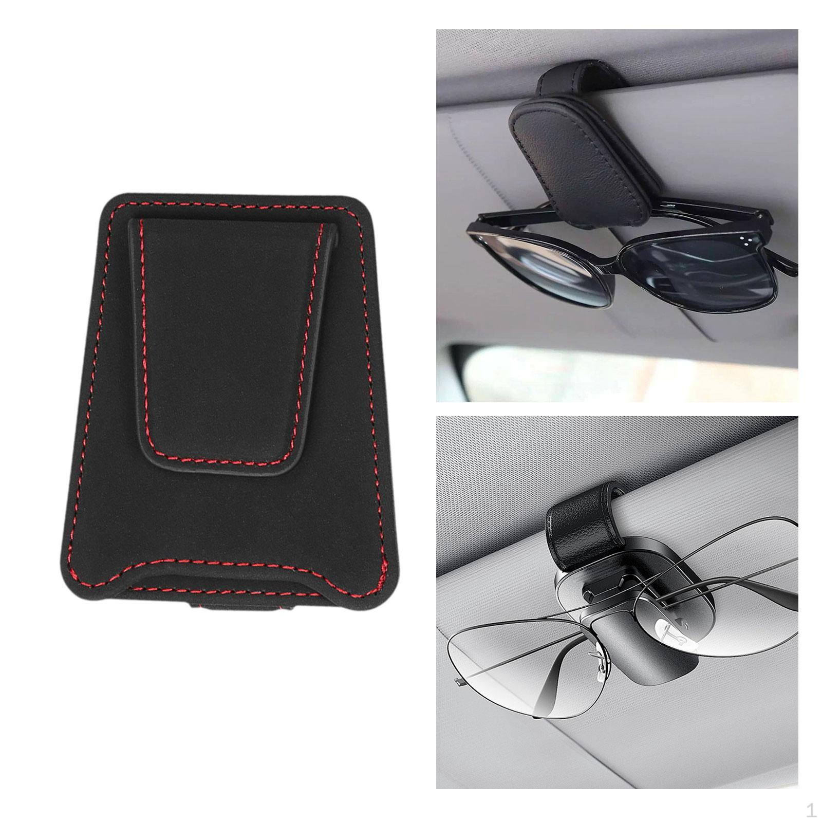 

Держатель для солнцезащитных очков для автомобильных очков, зажим для очков, простая установка, практичная вешалка с билетом чёрный