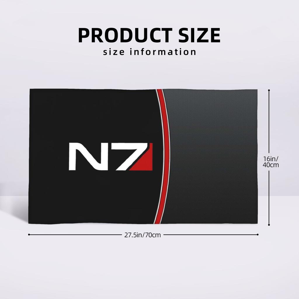 Emblém N7 Mass Effect! Měkký ručník na obličej Rychleschnoucí Ručníky do bazénu Koupelnové Bavlněné Ručníky Absorpční Rychlé