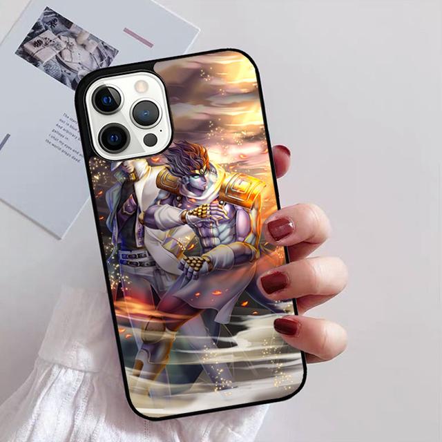 Jotaro Kujo Star Platinum JoJo Anime Phone Case for iPhone 11 12 13 14 Pro Max Mini XR XS SE 2020 7 8 Plus Samsung S21 S22 Coque
