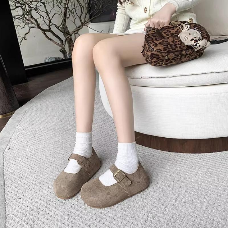 Muffin thick-soled ugly cute Mary Jane single shoes women's fashion non-slip retro versatile flat casual shoes