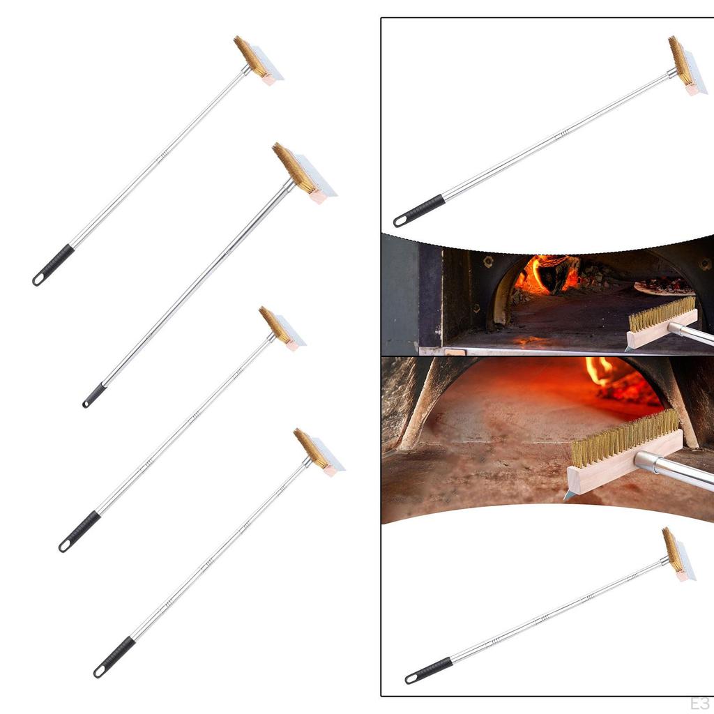 Cepillo para Horno de Pizza de Grado Comercial con Cepillo Limpiador de Parrilla, Resistente y Versátil,