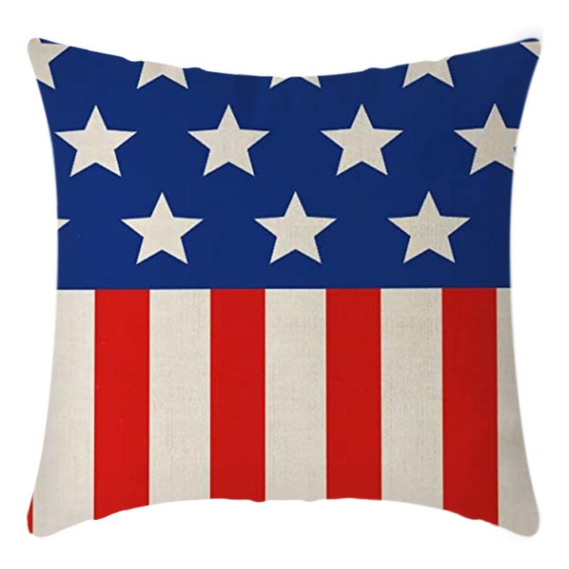 Independence Day Pillow Case Flag Print Home Living Room Bedside Decoration Pillow Cushion Pillow Case