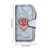 Gothic Oni Pattern Long Wallet Multislot Card Holder Coin Purse Forever Casual Portable Purse