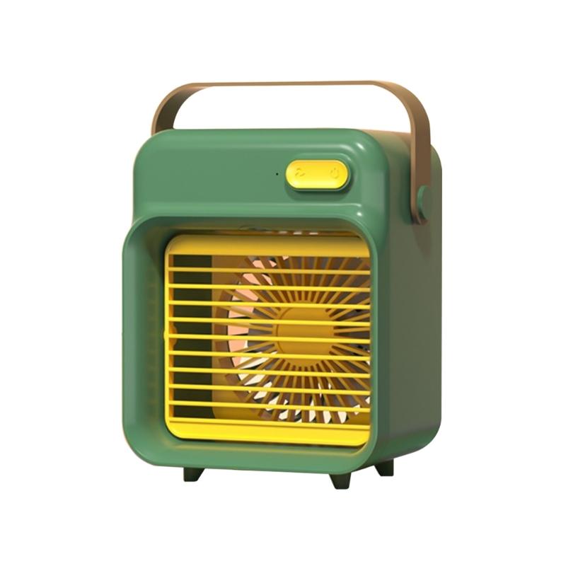 

Водяной автомобильный вентилятор воздушного охлаждения беспроводной настольный вентилятор 3-скоростной ветряной вентилятор зелёный