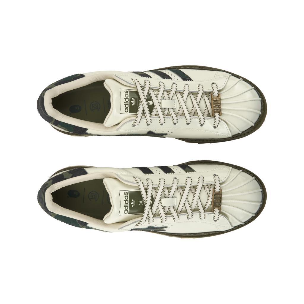 CLOT X BAPE X Adidas Superstar Off White Olive Cargo Unisex Sneakers Branch KJ1473