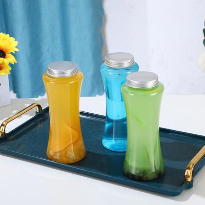 400/500 ml Przenośna Butelka na Sok Owocowy, Herbatę Cold Brew, Przezroczysta Plastikowa Butelka na Napoje, Jednorazowa Butelka na Herbatę Mleczną